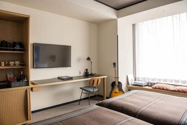 غرفة سوبيريور بسريرين مزدوجين، Ace Hotel Kyoto 3/4
