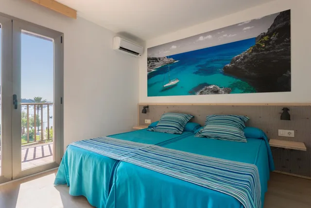 غرفة بسرير مزدوج أو سريرين منفصلين بإطلالة على البحر بشرفة، Eolo Hotel 2/7