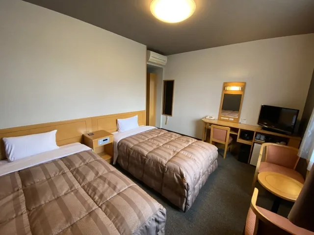 Room, Twin Beds, Hotel Route-Inn Wakamiya Inter 1/6