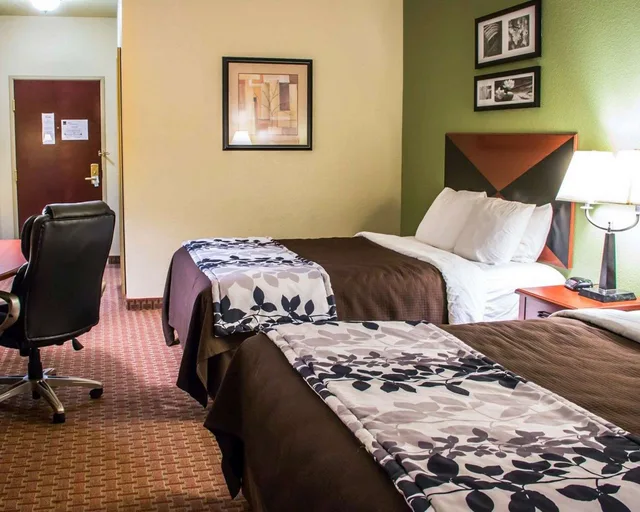 غرفة بسريرين كوين، Sleep Inn and Suites at Six Flags 1/2