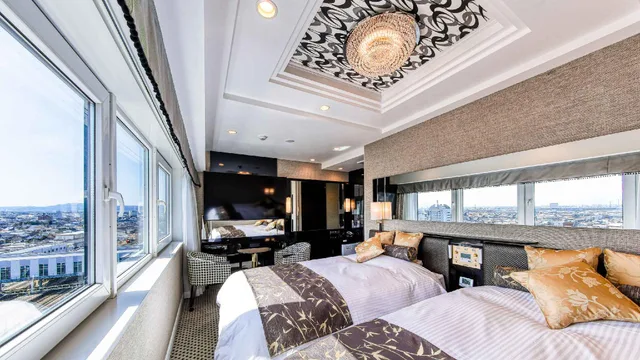 غرفة ديلوكس بسريرين منفصلين في طابق مرتفع، APA Hotel Takaoka Ekimae 1/2