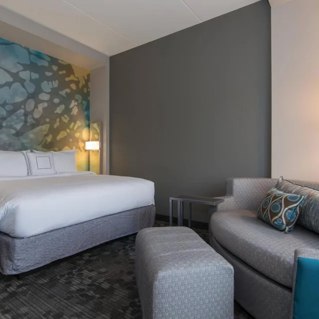 غرفة بسرير كينج مع أريكة بحوض استحمام لذوي الإعاقة، COURTYARD RALEIGH-DURHAM AIRPORT/BRIER CREEK 1/6