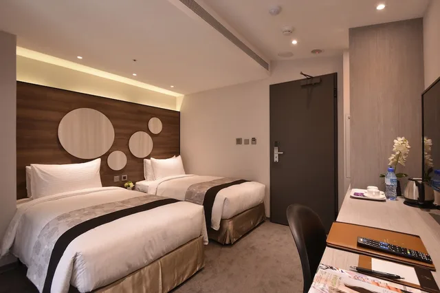 غرفة قياسية بسريرين منفصلين، Green World Hotel Songshan 3/5