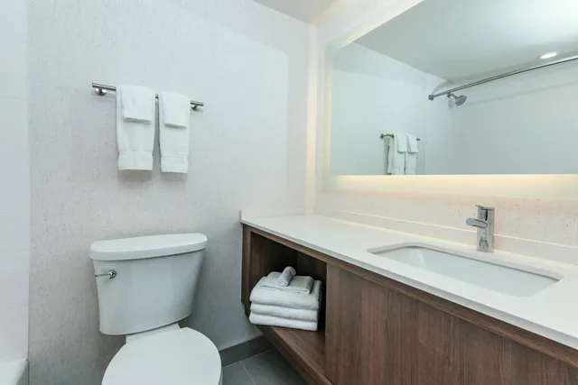 غرفة قياسية بسرير كوين بشرفة يُسمح فيها بالحيوانات الأليفة في الطابق الأرضي، Holiday Inn Kingston Waterfront 2/2