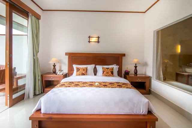غرفة ديلوكس بسرير مزدوج بإطلالة على الحديقة، Gita Maha Hotel 2/10