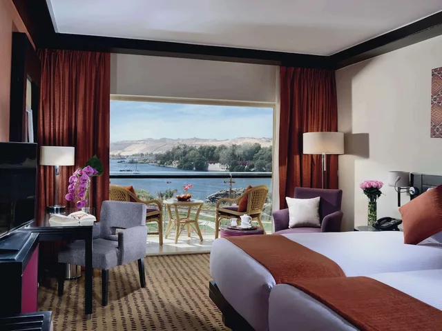 غرفة كلاسيكية بسريرين منفصلين بإطلالة على الحديقة، Movenpick Aswan 10/10