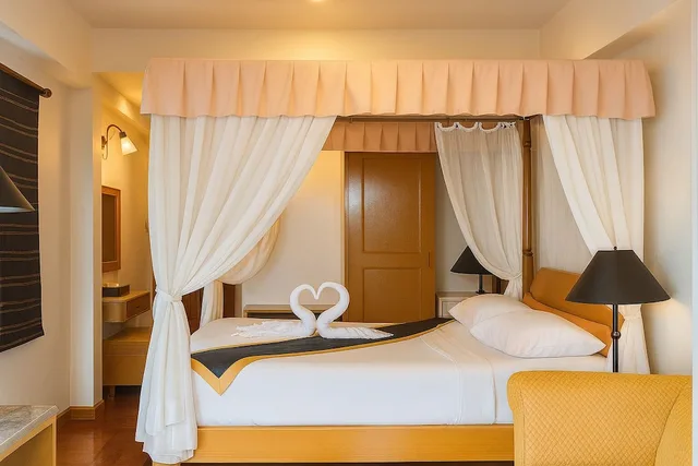 غرفة ديلوكس بسرير كينج بإطلالة على البحر، The Orchid Hotel And Spa Kalim Bay 10/10