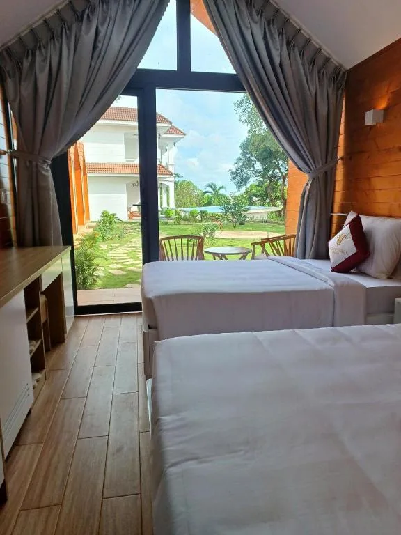 بنغل بسريرين منفصلين بإطلالة على الحديقة، SV Boutique Resort 4/7