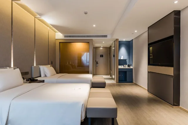 غرفة سوبيريور بسريرين منفصلين بإطلالة على المدينة، Atour Hotel (Xiangshan People's Square) 2/2