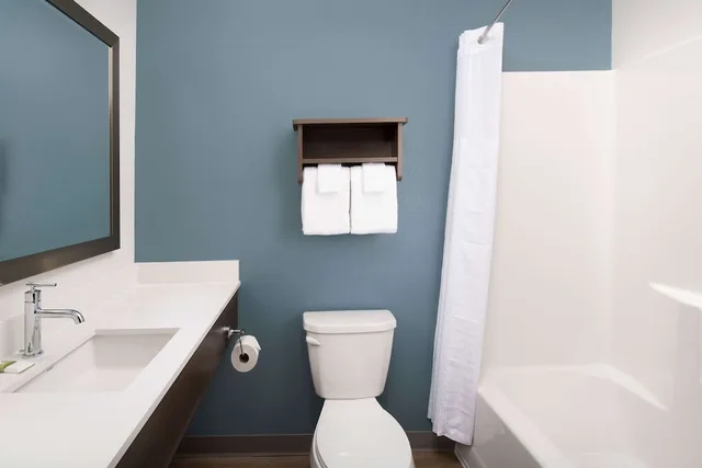 غرفة قياسية مفردة بسرير كوين مع أريكة، WoodSpring Suites Chicago Tinley Park 5/6