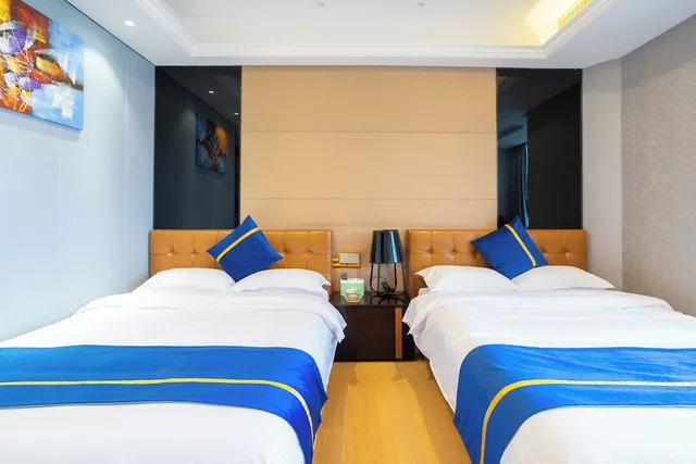 غرفة سوبيريور بسريرين مزدوجين بإطلالة على المدينة، Weekend International Apartment- Beijing Rd A-mall 6/8