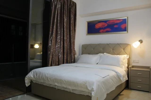 غرفة ديلوكس بسريرين مزدوجين بشرفة، Yue Jia Apartment Shenzhen Bay Branch 2/4