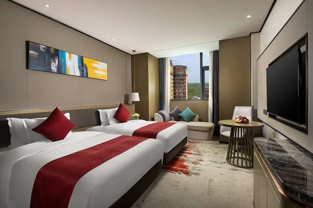غرفة ديلوكس بسريرين منفصلين، Ramada by Wyndham Jianyang 1/2