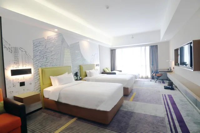 غرفة ديلوكس ثلاثية بسرير فردي، Hampton Inn Guangzhou China 8/9