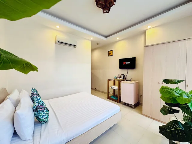 غرفة ديلوكس بسرير كوين بإطلالة على المدينة، Calmette Hotel 6/8
