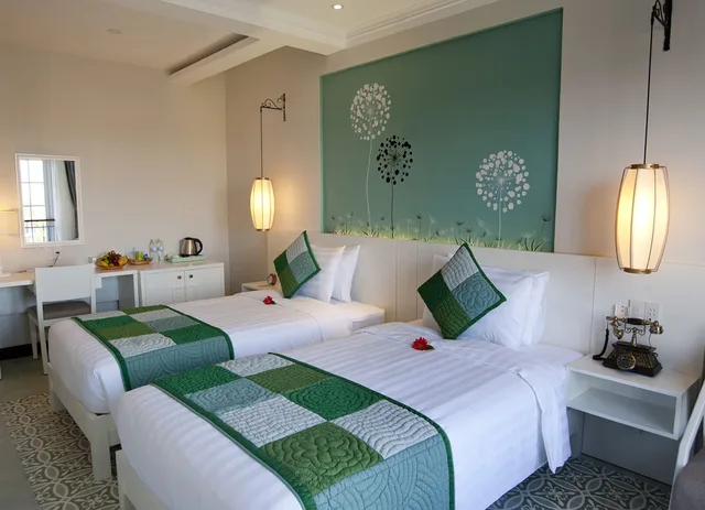 غرفة ديلوكس بسريرين منفصلين بإطلالة على المدينة، Lantana Boutique Hoi An Hotel 10/10
