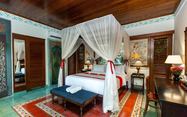 فيلا بسريرين كوين بإطلالة على الحديقة بغرفتي نوم بمسبح خاص، Dwaraka The Royal Villas 4/6