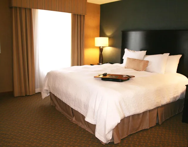 غرفة بسرير كينج مع أريكة بمطبخ صغير، Hampton Inn And Suites Barstow 1/1
