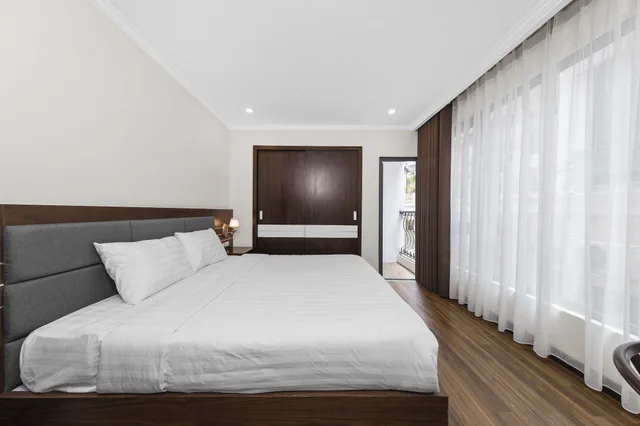 شقة ديلوكس بسرير كينج بغرفة نوم واحدة، Newsky Serviced Apartment 3/5
