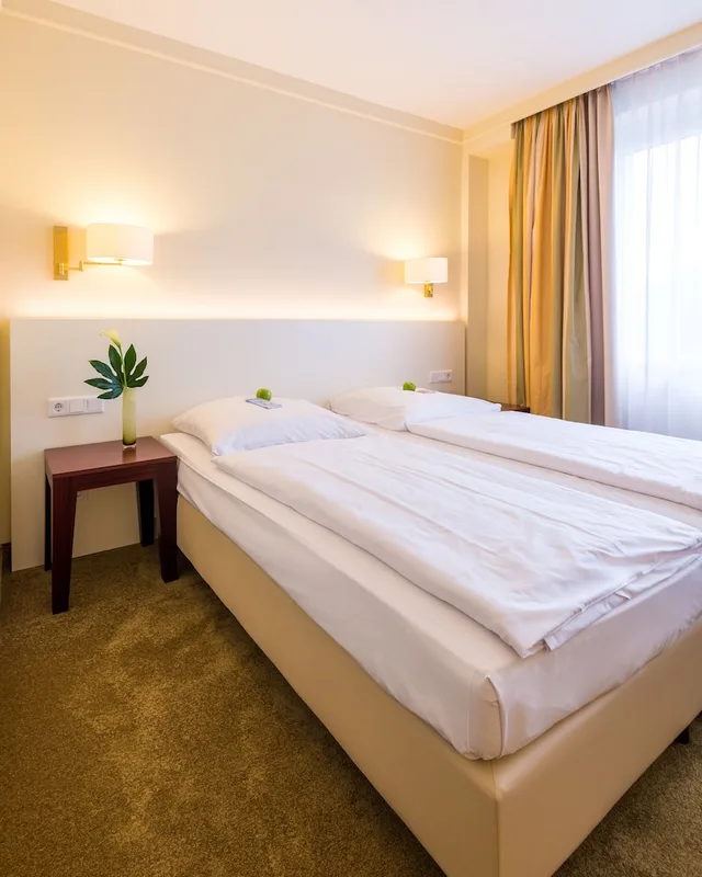 غرفة قياسية مفردة بسرير مزدوج، relexa hotel Stuttgarter Hof 1/3