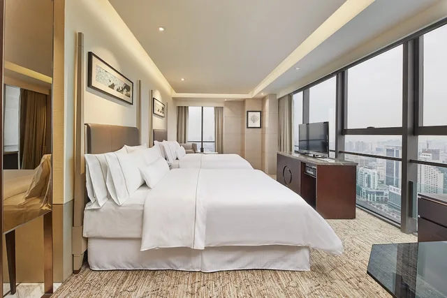 غرفة بسريرين مزدوجين بإطلالة على النهر، The Westin Ningbo 5/10