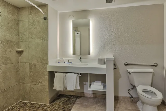 غرفة قياسية بسريرين مزدوجين بإطلالة على الجبل، Holiday Inn Express Hotel and Suites Albuquerque Historic Old Town 7/8