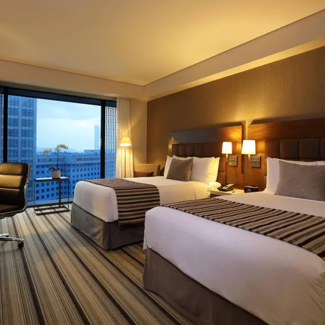 غرفة ديلوكس بسريرين مزدوجين بإطلالة على المدينة، JW Marriott Hotel Mexico City Santa Fe 4/9