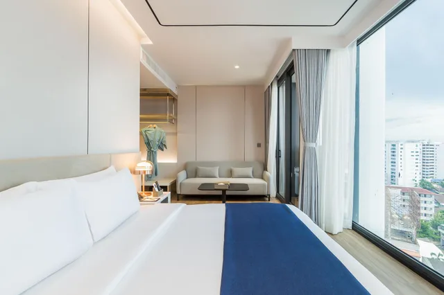 غرفة بريميير بإطلالة على المدينة في طابق مرتفع، Arbour Hotel and Residence Pattaya (SHA Plus+) 3/8