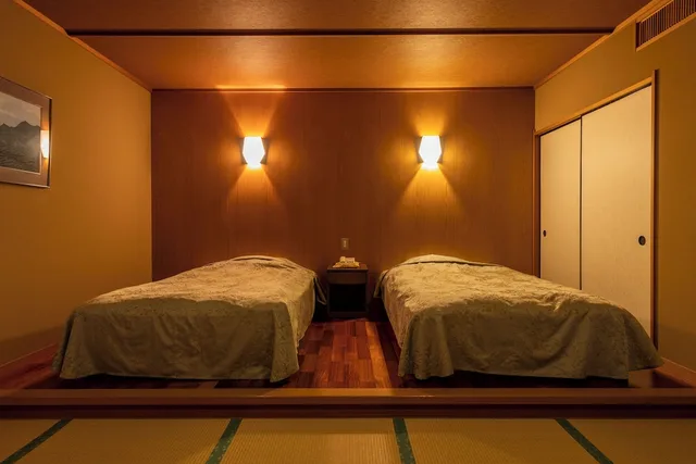 غرفة كلوب بسريرين منفصلين وفرشتي فوتون، Kinugawa Onsen Nikko Kinugawa Hotel Mikazuki 3/8