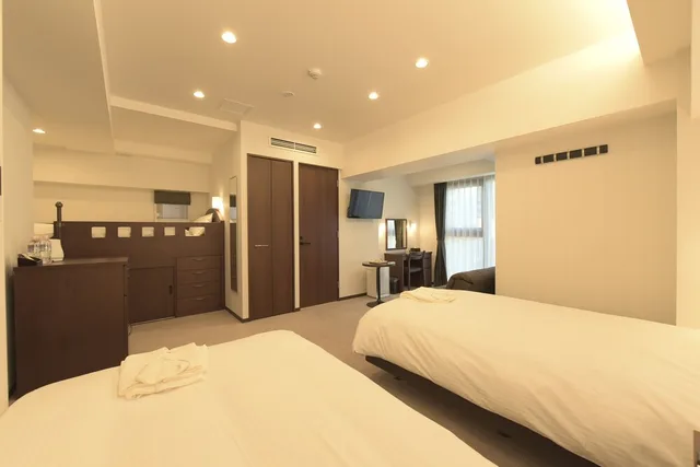 غرفة قياسية ركنية بسريرين منفصلين، Hotel Brilio Asakusabashi 3/4