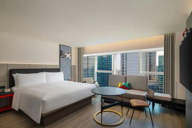 غرفة عائلية كبيرة بسرير كينج وسرير فردي، Yudu Hotel 5/9