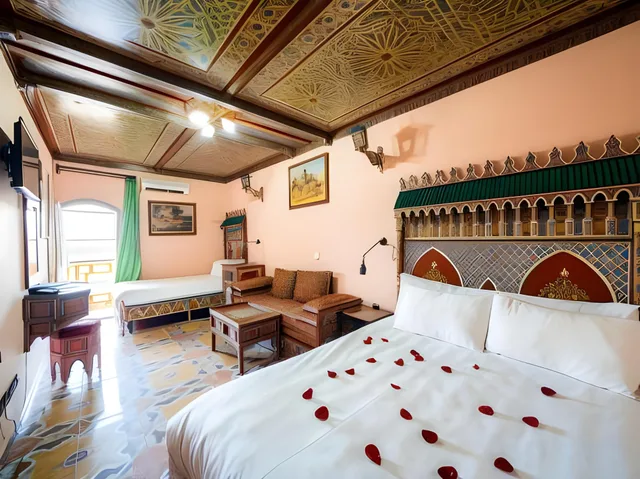 غرفة قياسية ثلاثية بسرير كوين، Moroccan House Hotel Marrakech 2/2