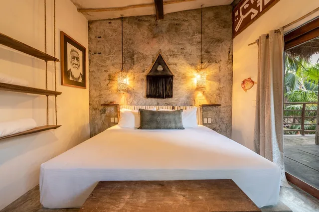 غرفة صغيرة بسرير كوين، Casa Coyote Tulum 5/7