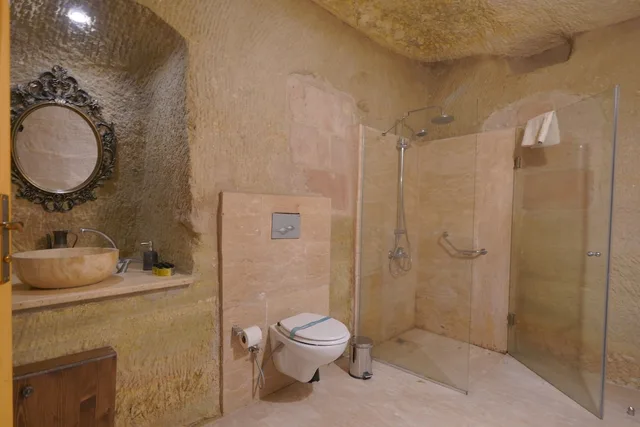 جناح عائلي بسرير مزدوج وسريرين منفصلين، Salkim Cave House 3/5