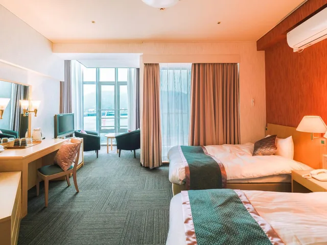 غرفة ديلوكس بسريرين منفصلين بإطلالة على البحر، HOTEL Areaone Koshiki Island 1/1