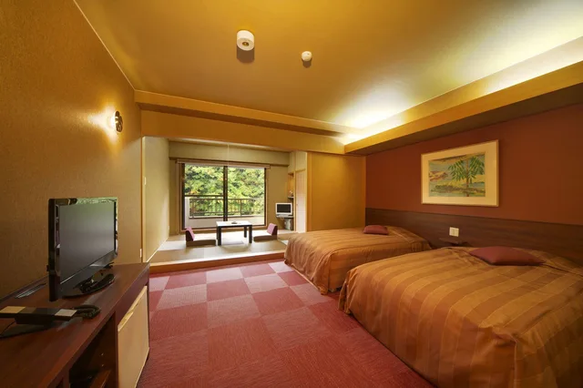 غرفة عصرية بسريرين منفصلين، Mashikokan Satoyama Resort Hotel 2/3