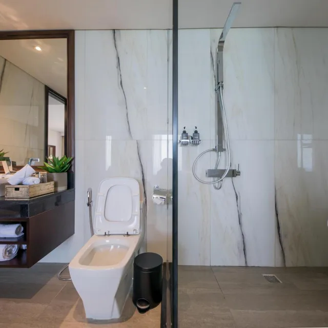 غرفة تنفيذية عائلية بإطلالة جزئية على البحر، Minh Toan Safi Ocean Hotel 5/8