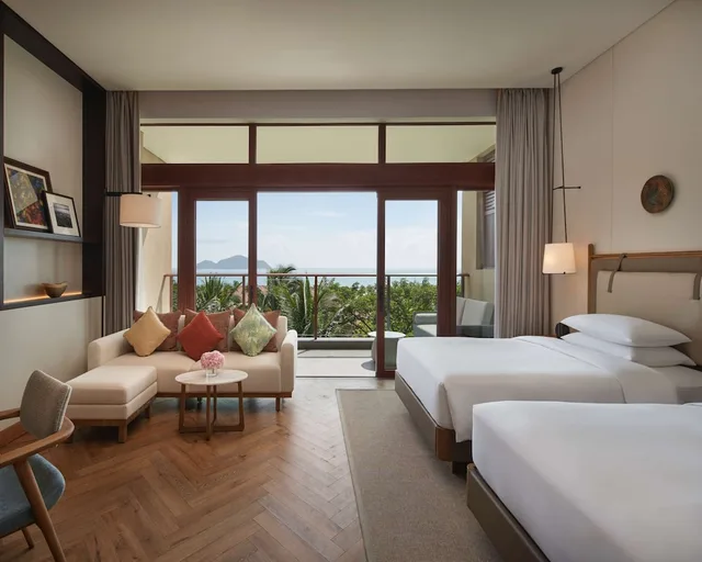 غرفة بسريرين منفصلين بإطلالة على الحديقة، Grand Hyatt Shenzhou Peninsula 1/7