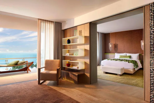 1 Bedroom, Marvelous, Suite, King Bed, Ocean View, Balcony, Top Floor، W Bali Seminyak 3/4