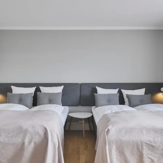 غرفة بريميوم بسريرين كوين بإطلالة على المدينة، Hotel Svendborg 3/9