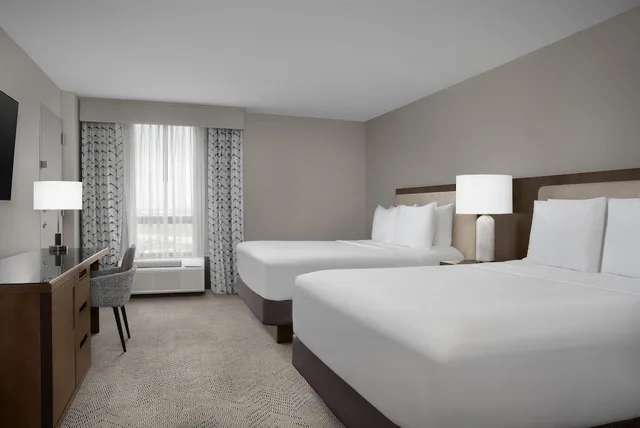 غرفة ديلوكس بسريرين مزدوجين في طابق مرتفع، Hilton Philadelphia Airport 3/8