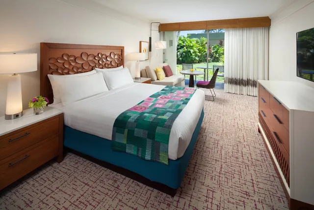 فيلا بسرير كينج بإطلالة على الحديقة بشرفة بغرفة نوم واحدة، Marriott S Kaua I Beach Club 1/3