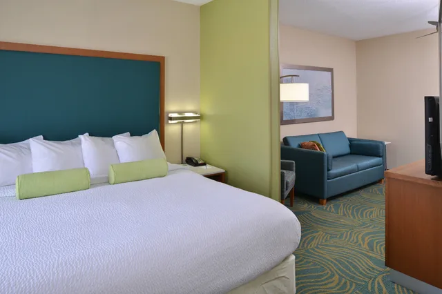 استوديو بسرير كينج بشرفة مع أريكة، SpringHill Suites by Marriott Charleston Riverview 2/3