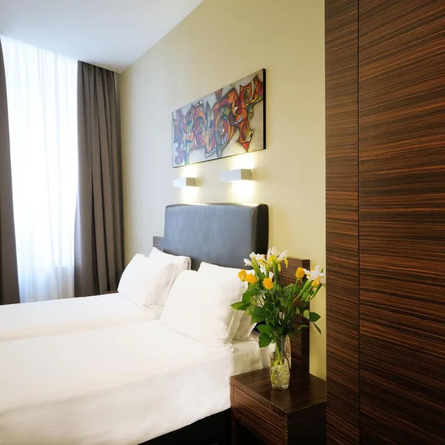 غرفة بسرير مزدوج أو سريرين منفصلين، Hotel Trevi Collection 5/8