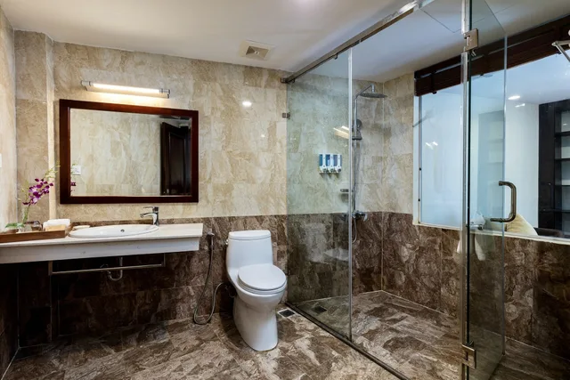 غرفة ديلوكس بسرير كينج بإطلالة على المدينة، Sapa Diamond Hotel 4/4
