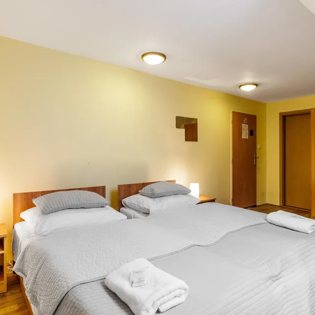 غرفة بسرير مزدوج أو سريرين منفصلين بحمام مشترك، Stary Pivovar Hotel 1/9