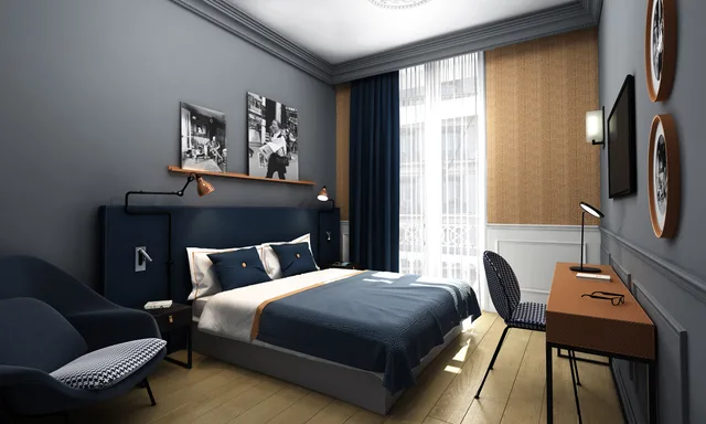 Classic, Twin Beds, Hotel Square Louvois 8/8