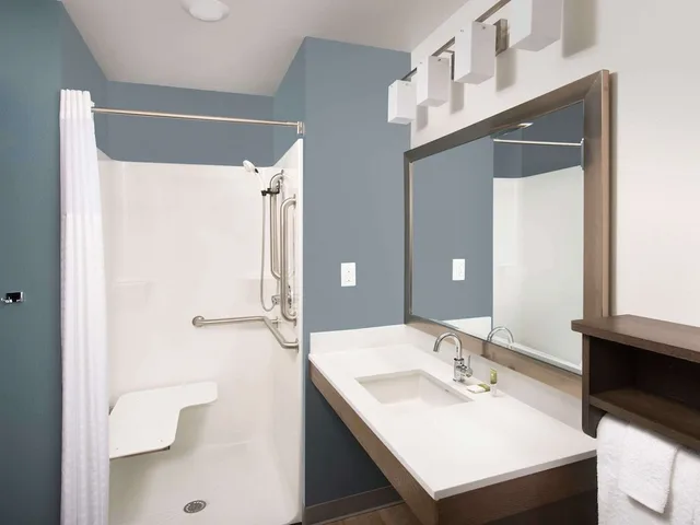 غرفة قياسية بسرير مزدوج لذوي الإعاقة، WoodSpring Suites Holland - Grand Rapids 3/3