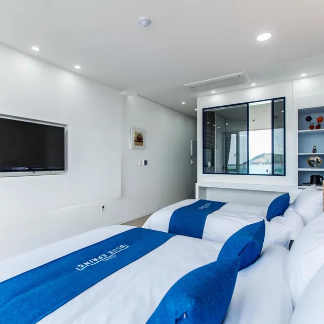 غرفة ديلوكس بسريرين منفصلين بإطلالة على البحر، Bluespring Boutique Hotel 5/10