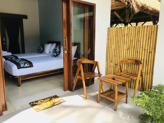 غرفة بسريرين منفصلين، Cozy Cottages Lombok 4/6